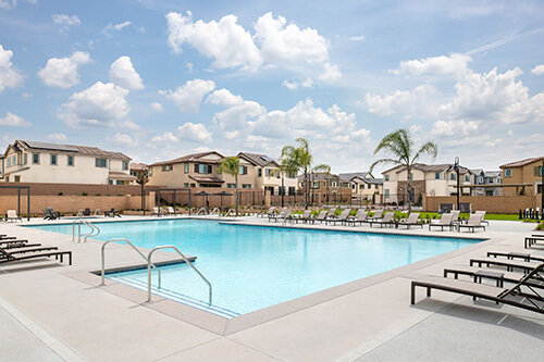 large sparkling community pool